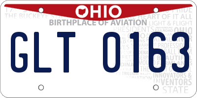 OH license plate GLT0163