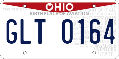 OH license plate GLT0164