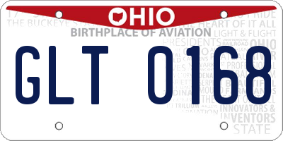 OH license plate GLT0168