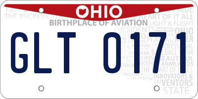OH license plate GLT0171