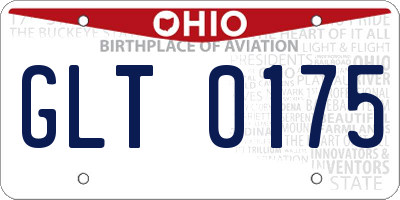 OH license plate GLT0175