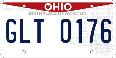 OH license plate GLT0176
