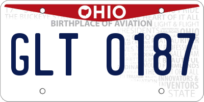 OH license plate GLT0187