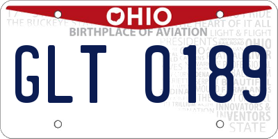 OH license plate GLT0189