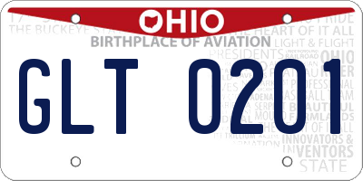 OH license plate GLT0201