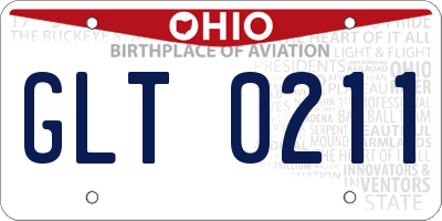 OH license plate GLT0211