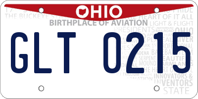 OH license plate GLT0215