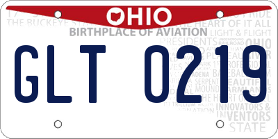 OH license plate GLT0219