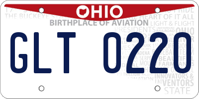 OH license plate GLT0220