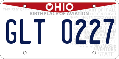 OH license plate GLT0227