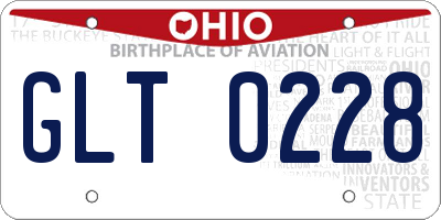 OH license plate GLT0228