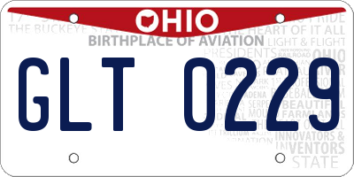 OH license plate GLT0229