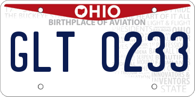OH license plate GLT0233