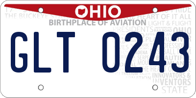 OH license plate GLT0243