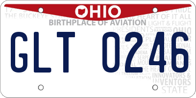 OH license plate GLT0246