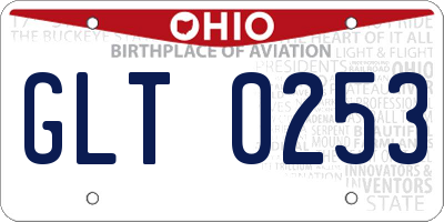 OH license plate GLT0253