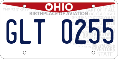OH license plate GLT0255