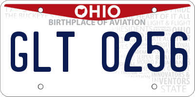 OH license plate GLT0256
