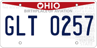 OH license plate GLT0257