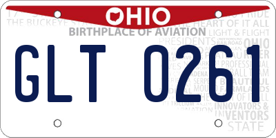 OH license plate GLT0261