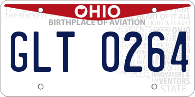OH license plate GLT0264