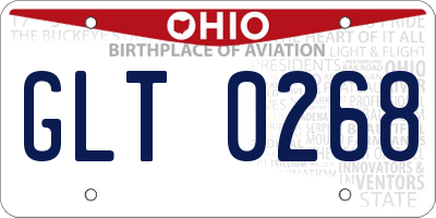 OH license plate GLT0268