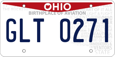 OH license plate GLT0271