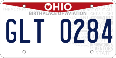 OH license plate GLT0284