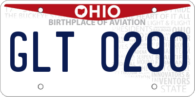 OH license plate GLT0290