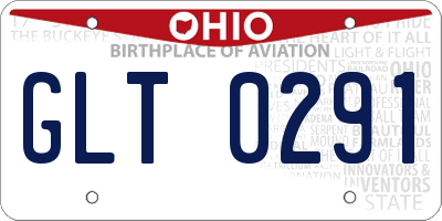 OH license plate GLT0291