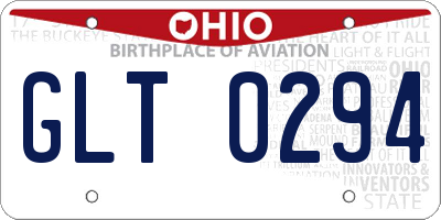 OH license plate GLT0294