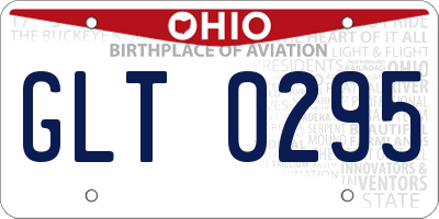 OH license plate GLT0295