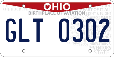 OH license plate GLT0302