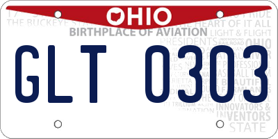OH license plate GLT0303