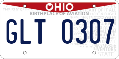 OH license plate GLT0307