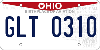 OH license plate GLT0310