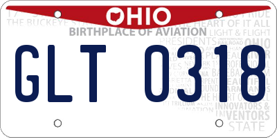 OH license plate GLT0318