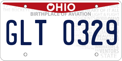 OH license plate GLT0329