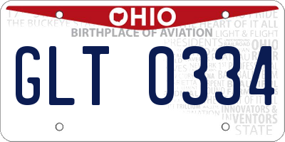 OH license plate GLT0334