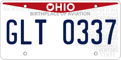 OH license plate GLT0337