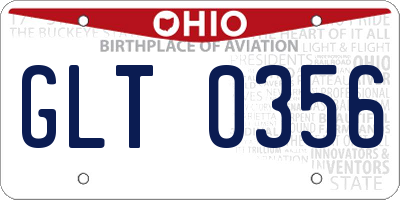 OH license plate GLT0356