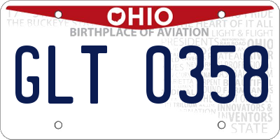 OH license plate GLT0358