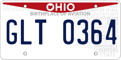 OH license plate GLT0364