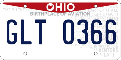 OH license plate GLT0366