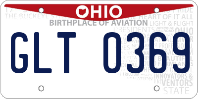 OH license plate GLT0369