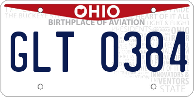 OH license plate GLT0384