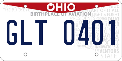 OH license plate GLT0401