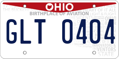 OH license plate GLT0404