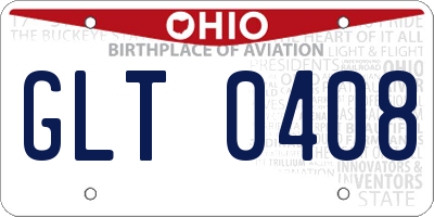 OH license plate GLT0408