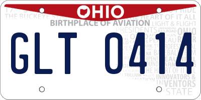 OH license plate GLT0414